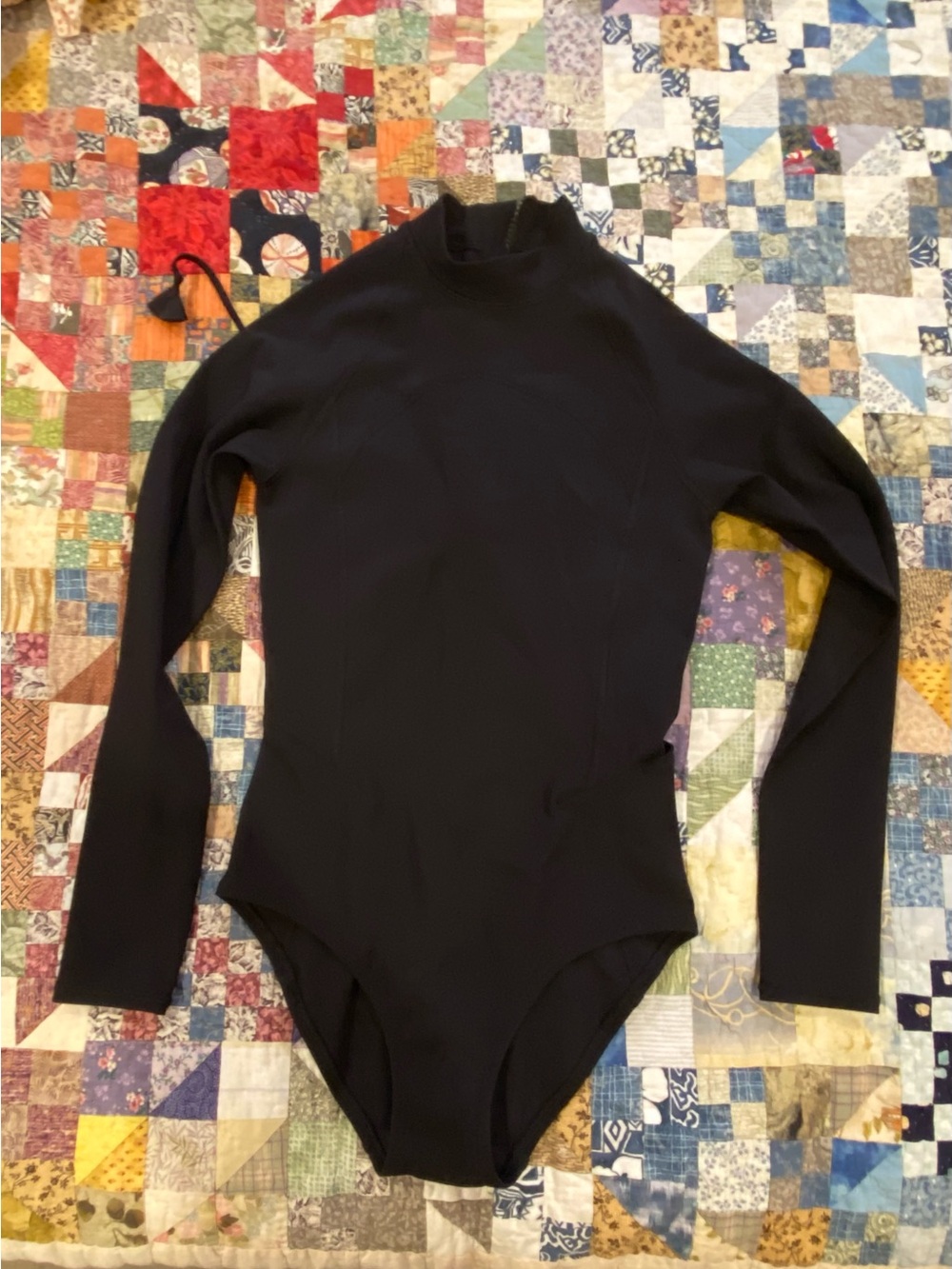 lululemon athletica Black Long-Sleeve One-Piece Swimsuit
